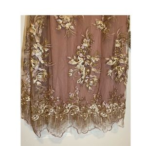 Brand New w/ tag Rose&Gold embroidery Maxi dress